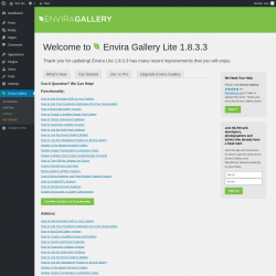 Page screenshot: Envira Gallery &rarr;  Support