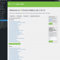 Page screenshot: Envira Gallery &rarr;  Support