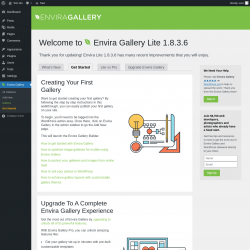 Page screenshot: Envira Gallery &rarr;  Get Started