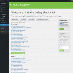 Page screenshot: Envira Gallery &rarr;  Support