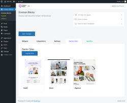 Page screenshot: Envision Blocks → Starter Sites
