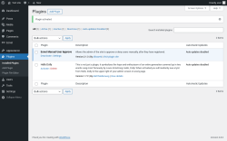 Page screenshot: Plugins ‹ Test site — WordPress