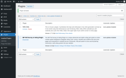 Page screenshot: Plugins &lsaquo; Test site &mdash; WordPress