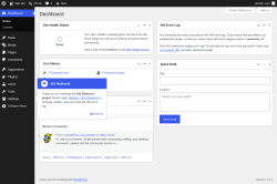 Page screenshot: Dashboard &lsaquo; Test site &mdash; WordPress