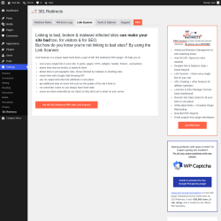 Page screenshot: Settings &rarr; 301 Redirects &rarr; Link Scanner