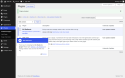 Page screenshot: Plugins &lsaquo; Test site &mdash; WordPress