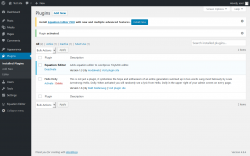 Page screenshot: Plugins ‹ Test site — WordPress
