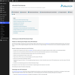 Page screenshot: Settings &rarr; eRecht24 Rechtstexte &rarr;  Hilfe