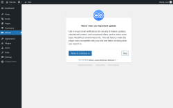 Page screenshot: eRoom ‹ Test site — WordPress