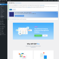 Page screenshot: WP ERP → WP ERP Pro
