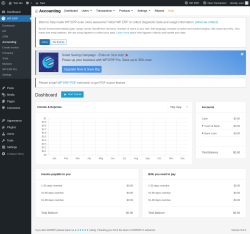 Page screenshot: WP ERP → Accounting