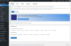Page screenshot: WP ERP → Tools