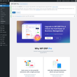 Page screenshot: WP ERP → WP ERP Pro