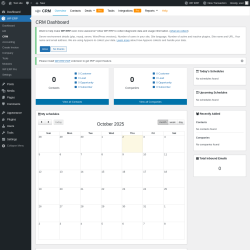 Page screenshot: WP ERP → CRM