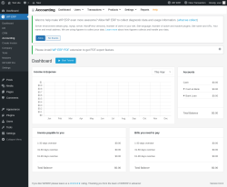 Page screenshot: WP ERP → Accounting