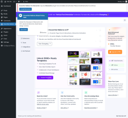 Page screenshot: Essential Addons 1