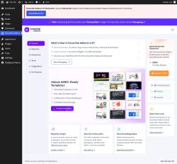 Page screenshot: Essential Addons 1