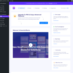 Page screenshot: Essential Blocks 1