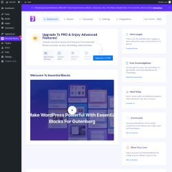 Page screenshot: Essential Blocks 1