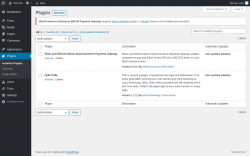 Page screenshot: Plugins ‹ Test site — WordPress