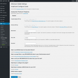 Page screenshot: Settings → Ethereum Wallet