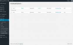 Page screenshot: Tools → Scheduled Actions