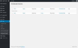 Page screenshot: Tools → Scheduled Actions