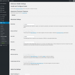 Page screenshot: Settings → Ethereum Wallet