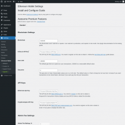 Page screenshot: Settings → Ethereum Wallet