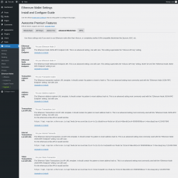 Page screenshot: Settings → Ethereum Wallet → Advanced Blockchain