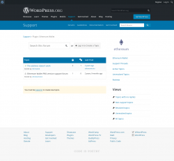 Page screenshot: Settings → Support Forum