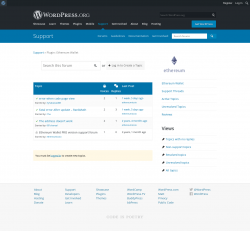 Page screenshot: Settings → Support Forum