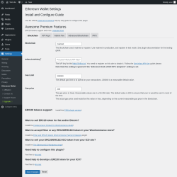 Page screenshot: Settings → Ethereum Wallet