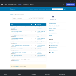 Page screenshot: Settings → Support Forum