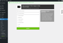 Page screenshot: Settings → Contact Us