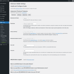 Page screenshot: Settings → Ethereum Wallet
