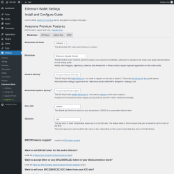 Page screenshot: Settings → Ethereum Wallet