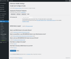 Page screenshot: Settings → Ethereum Wallet → IPFS