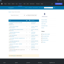 Page screenshot: Settings → Support Forum