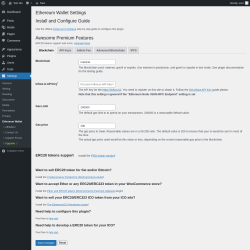 Page screenshot: Settings → Ethereum Wallet