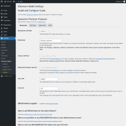 Page screenshot: Settings → Ethereum Wallet