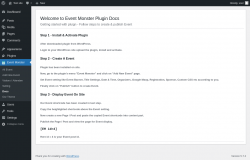 Page screenshot: Event Monster &rarr; Docs
