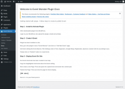 Page screenshot: Event Monster &rarr; Docs