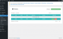 Page screenshot: Event Monster &rarr; Visitors / Attendee
