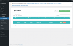 Page screenshot: Event Monster &rarr; Visitors / Attendee