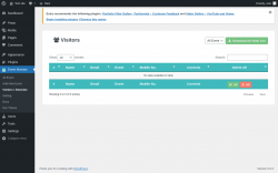 Page screenshot: Event Monster &rarr; Visitors / Attendee