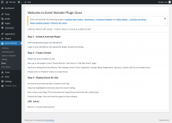Page screenshot: Event Monster &rarr; Docs