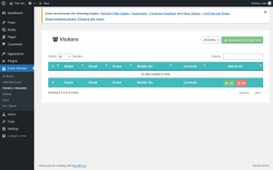Page screenshot: Event Monster &rarr; Visitors / Attendee