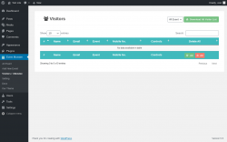 Page screenshot: Event Monster &rarr; Visitors / Attendee