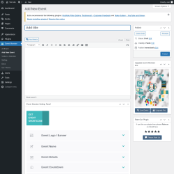 Page screenshot: Event Monster &rarr; Add New Event